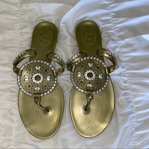 green jack rogers jelly flip flops NWOT